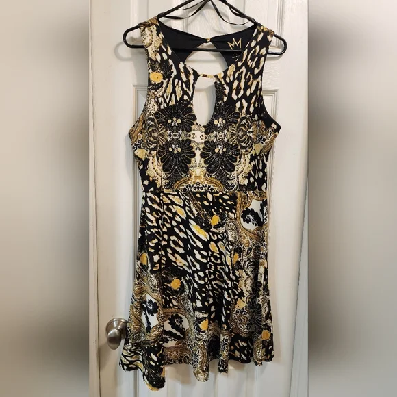 Nicki Minaj | Dresses | Nwot Nicki Minaj Collection Black And Gold Skater  Mini Dress | Poshmark